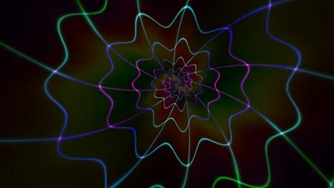 Colorful abstract wave pattern in a dark background Stock Footage 340322328