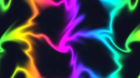 Colorful abstract wave pattern on dark background Stock Illustration