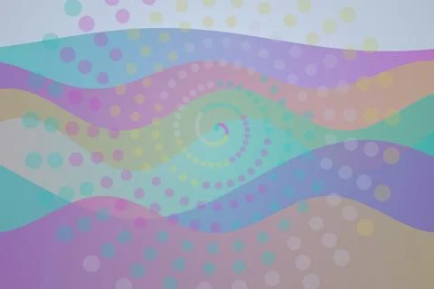 Colorful abstract wave pattern with dots and swirls Stock Photos