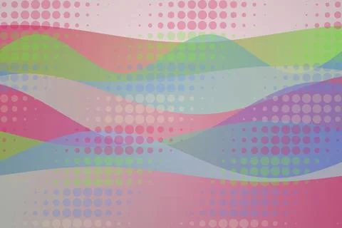 Colorful abstract wave pattern with dots in soft pastel tones Stock Photos