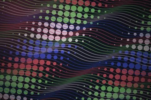 Colorful abstract wave pattern with dots and lines Stock Photos
