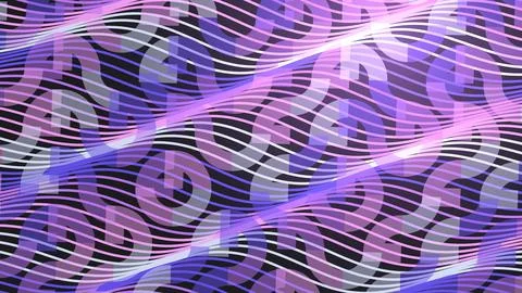 Colorful abstract wave pattern with purple and white lines Stock Illustration