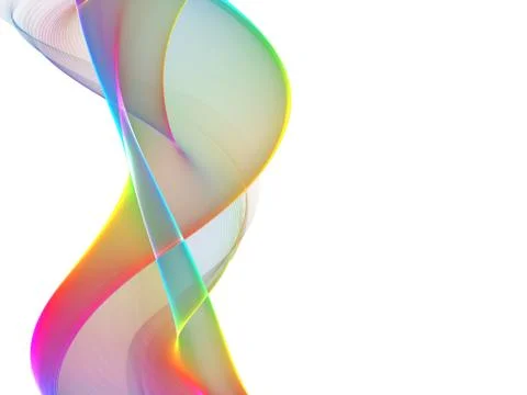 Colorful Abstract Waves, Artwork Stock Illustration