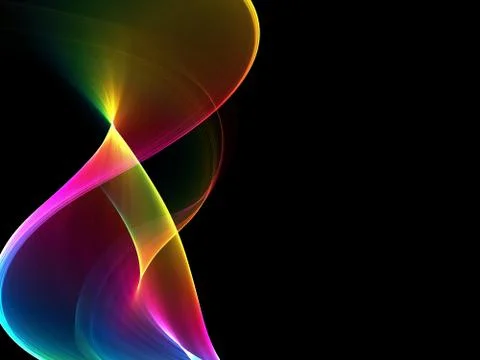 Colorful Abstract Waves, Artwork Stock Illustration
