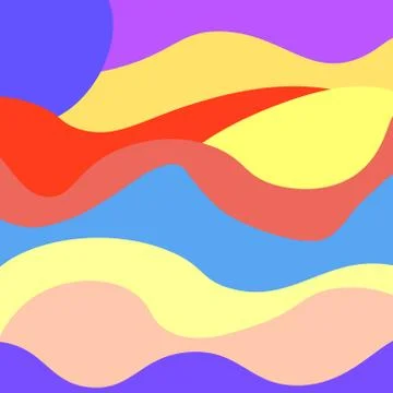 Colorful abstract waves beautiful vector a image Illustrazione stock