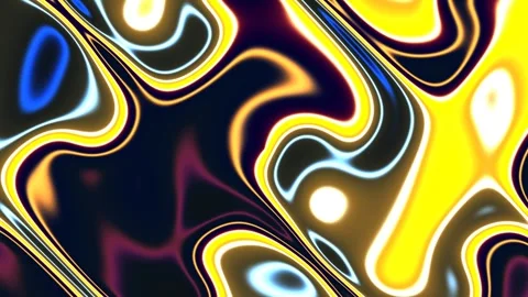 Colorful abstract waves in bright yellow and dark Stock Footage 337966576