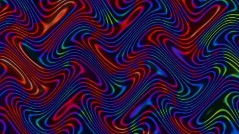 Colorful abstract waves create dynamic patterns on dark Stock Footage 339867766