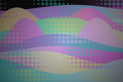 Colorful abstract waves with dotted patterns and soft hues Stock Photos