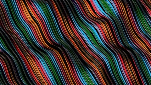Colorful Abstract Waves with Fluid Motion in Vibrant Tones Stock Illustration