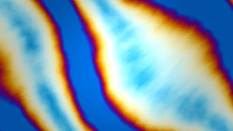 Colorful abstract waves move across the background in blue Stock Footage 337966064