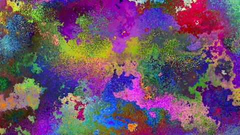 Colorful abstract waves of paint blend together, creating a vibrant, dynamic Stock Footage 339512482