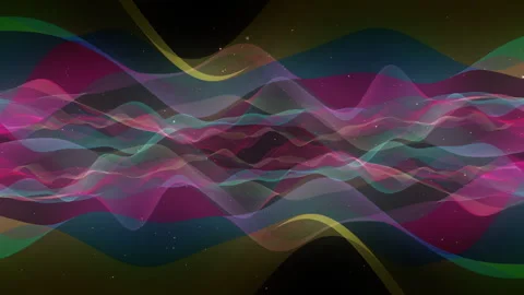 Colorful Abstract Waves Space Background Stock Footage 314097675