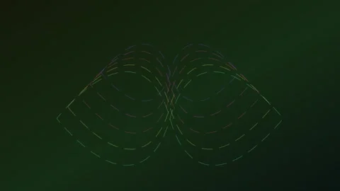 Colorful Abstract Wavy Dashed Lines Animation Creating a Modern Digital Art.. Stock Footage 340475266