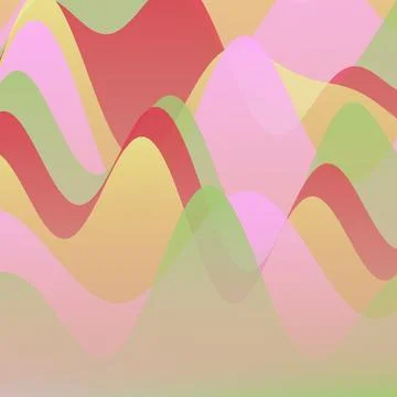 Colorful Abstract Wavy Liquid Background with Layered Translucent Shapes fo.. 스톡 일러스트