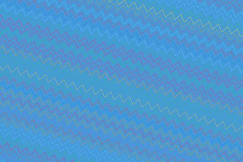 Colorful abstract zigzag pattern on blue background Stock Photos