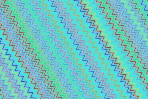 Colorful abstract zigzag pattern with bright shades Ilustração Stock