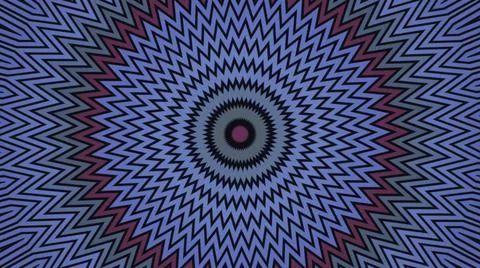 Colorful abstraction of hypnotic geometric patterns changing the color at a Illustrazione stock