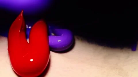 Colorful Acrilic Paint Stock Footage 59086395