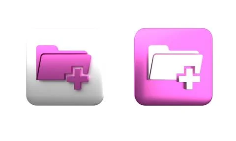 Colorful Add new folder icon isolated on white background. New folder file .. Stockillustratie