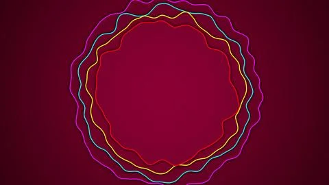 Colorful agleam soft objects on red background - abstract 3D rendering 스톡 일러스트