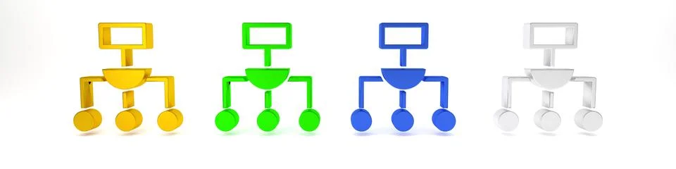 Colorful Algorithm icon isolated on white background. Algorithm symbol desi.. Stock Illustration