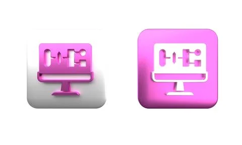 Colorful Algorithm icon isolated on white background. Algorithm symbol desi.. Stock Photos