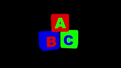 Colorful Alphabet Blocks for Early Learning and Fun Education Video stock 341921585