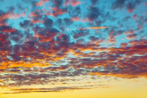 Colorful Altocumulus Clouds Stock Photos