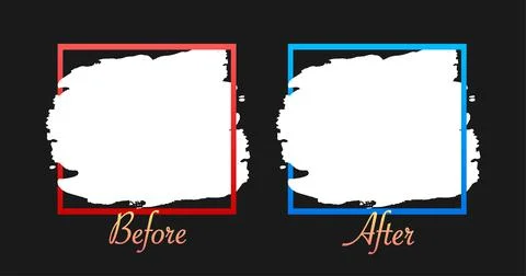Colorful before and after frames. Vector illustration. Vector template. Design 库存插图
