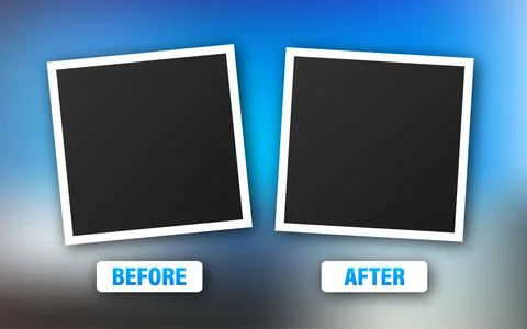 Colorful before and after frames. Vector illustration. Vector template. Design イラスト素材