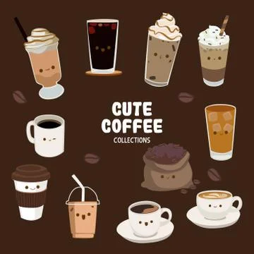 Colorful and cute objects Stock Illustration