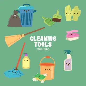 Colorful and cute objects Stock Illustration