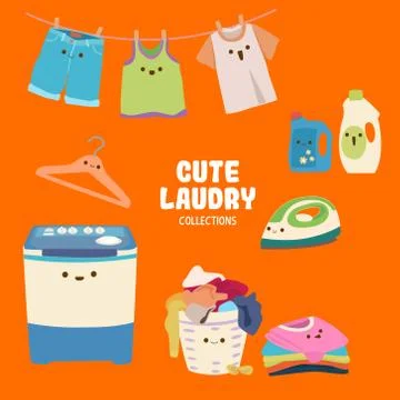 Colorful and cute objects Stock Illustration