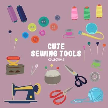 Colorful and cute objects Stock Illustration