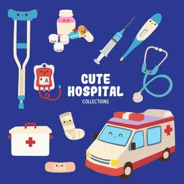 Colorful and cute objects Illustrazione stock