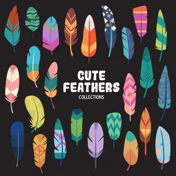 Colorful and cute objects Stock Illustration