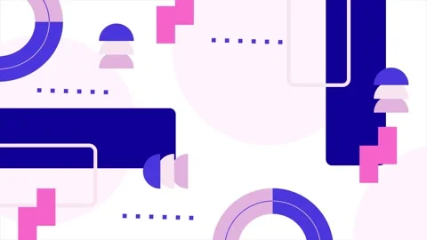 Colorful and dynamic geometric pattern with abstract styling seamless 4k video Stock Footage 310221824