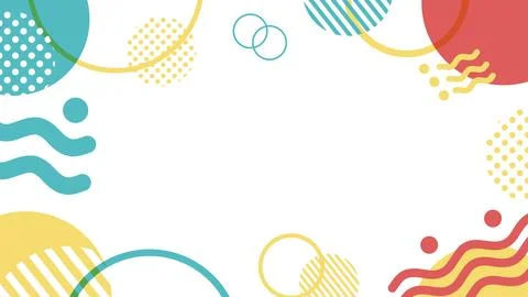 Colorful and pop Memphis pattern background illustration material. Bright a.. Stock Illustration