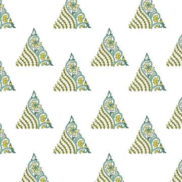 A colorful and vibrant triangle shape pattern on a white background Illustrazione stock