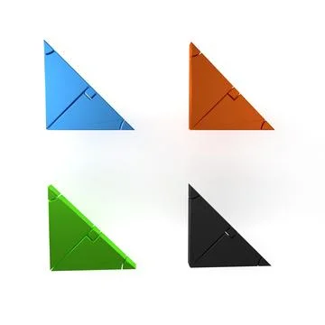 Colorful Angle bisector of a triangle icon isolated on white background. Mi.. Stock Illustration
