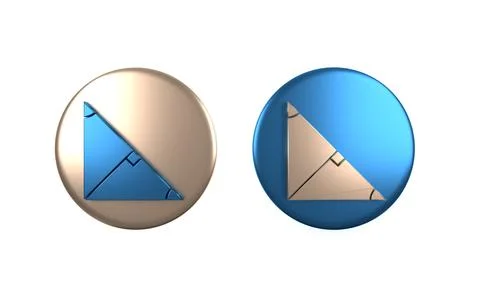 Colorful Angle bisector of a triangle icon isolated on white background. Ci.. Stock Illustration