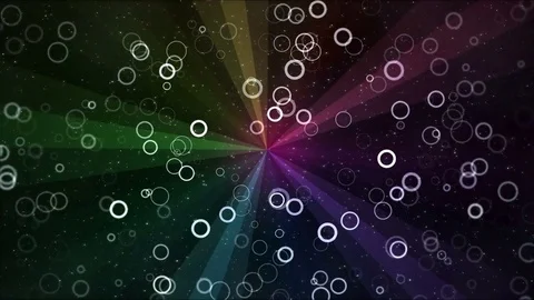 Colorful Animated Circle Shapes - Loop Rainbow Stock Footage 76442155