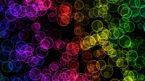 Colorful Animated Circle Shapes - Loop Rainbow Stock Footage 86858627
