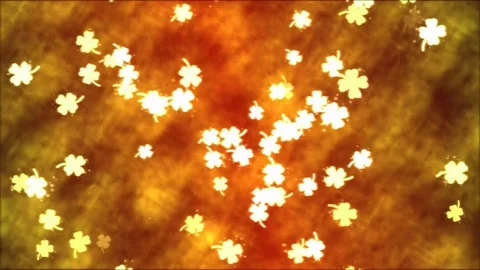 Colorful Animated Clover Shapes - Loop Orange Stock Footage 77616961