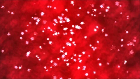 Colorful Animated Clover Shapes - Loop Red Stock Footage 77617101
