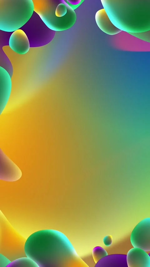 Colorful animated fluid liquid background, vibrant flowing oil forms shapes Stock Footage 289682103