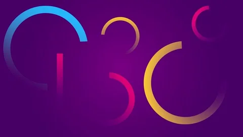 Colorful animated gradient circles background loop Видео 329156586