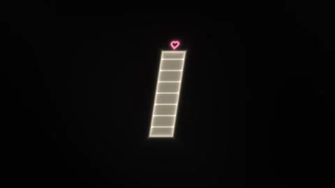 Colorful animated heart icon with progress bar on dark Stock Footage 339094068