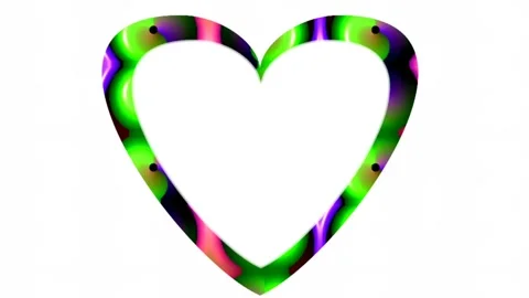 Colorful animated heart-shaped frames for greeting and photo card designs Stock Footage 134050678