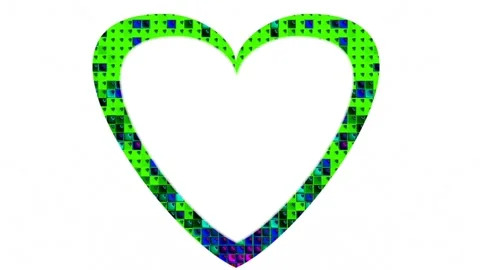 Colorful animated heart-shaped frames for greeting and photo card designs Stock Footage 134051961